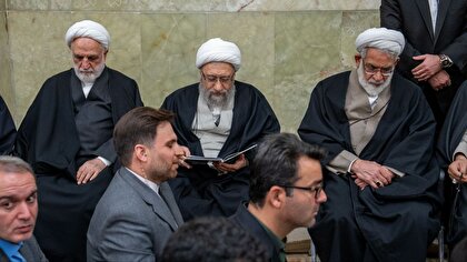 گزارش تصویری حضور رئیس مجمع تشخیص مصلحت نظام در مراسم بزرگداشت شهدای عدالت در مسجد اعظم قم